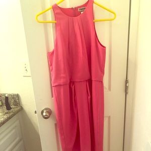 Hot pink midi dress